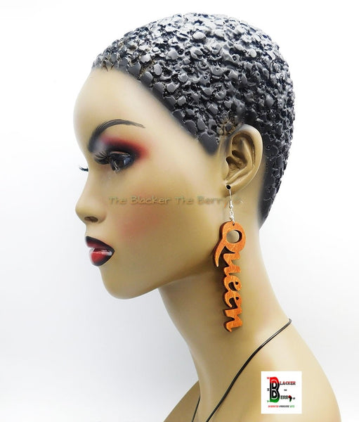 Queen Earrings Women Jewelry 3.5 Inches Dangle