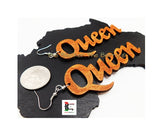 Queen Earrings Women Jewelry 3.5 Inches Dangle