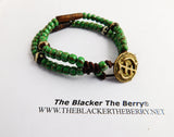 African Bracelet Gye Nyame Beaded Jewelry Ethnic