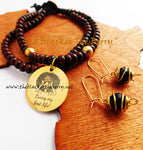 My Best Life Gold Bracelet Earrings Jewelry Set Women