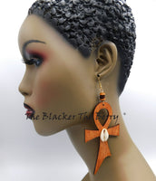 Large Ankh Earrings Wooden Handmade The Blacker The Berry ®