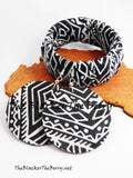 Black White Jewelry Set African Ankara Bracelet Black Women Jewelry Ethnic