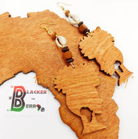 Ethnic Earrings African Woman Silhouette Jewelry Long