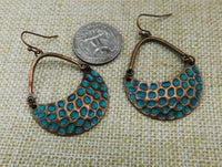 Antique Copper Earrings Women Boho Dangle Fashion Jewelry