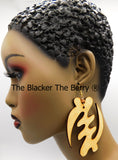 Large Gye Nyame Earrings African Jewelry Black Owned Business