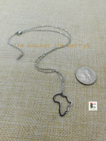 Africa Necklace Silver Men Women Adjustable Jewelry Black Owned