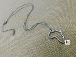 Africa Necklace Silver Men Women Adjustable Jewelry Black Owned