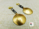 Brass Clip On Earrings Ethnic Jewelry Non Pierced