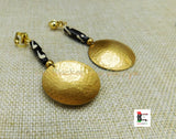 Brass Clip On Earrings Ethnic Jewelry Non Pierced