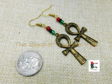 Ankh Earrings RBG Pan African Jewelry Ethnic Afrocentric The Blacker The Berry