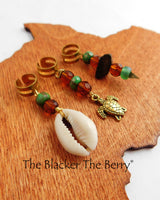 Hair Jewelry Green Brown Turtle Cowrie Shell Accessories