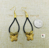 Butterfly Earrings Black Owned Jewelry Black Gold Women