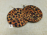 Animal Print Earrings Cheetah Jewelry Fabric Ethnic Handmade Black Owned
