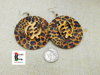Cheetah Print Earrings Gye Nyame Jewelry African Earrings