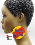African Earrings Soul Sista Wooden Large Afrocentric Jewelry Ethnic Handmade