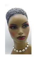 Cowrie Shell Necklace Ethnic Jewelry Adjustable Black Choker