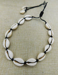 Cowrie Shell Necklace Ethnic Jewelry Adjustable Black Choker