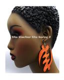 Gye Nyame Wooden Earrings Handmade Jewelry Women Large