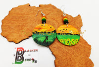 African Earrings Hand Painted Ethnic Earrings Women Teen