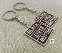 Black Lives Matter Keychains Copper Black BLM Accessories