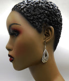 Silver Teardrop Fashion Earrings Antique Jewelry Women Black Owned