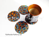 African Coasters Blue Set of 4 Home Decor Kitchen The Blacker The Berry®