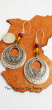Ethnic Earrings Silver Long Beaded Women Rasta Jewelry