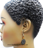 Sunflower Earrings Pewter Handmade Gift Ideas for Her Women Dangle Jewelry