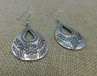 Silver Teardrop Fashion Earrings Antique Jewelry Women Black Owned