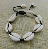 Cowrie Shell Bracelet Ethnic Jewelry Adjustable Black