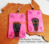 Black Women Earrings Hand Painted Natural Hair The Blacker The Berry®