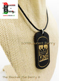 King & Queen Necklaces Wooden Dog Tags Handmade by The Blacker The Berry ®