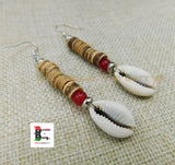 Cowrie Earrings Ethnic African Women Jewelry Handmade Black Owned