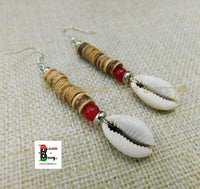 Cowrie Earrings Ethnic African Women Jewelry Handmade Black Owned
