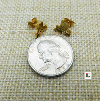 I Love Jesus Stud Earrings Gold Tone Stainless Steel Jewelry