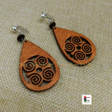 African Adinkra Clip On Earrings Dwennimmen Non Pierced Jewelry