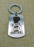 Black Lives Matter Keychain Stainless Steel Gift Ideas Black Owned