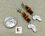 Silver Africa Post Earrings Beaded Jewelry African Ethnic Women Dangle