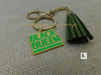Black Queen Keychain Green Gold Gift Ideas Black Owned