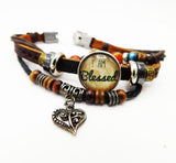 Leather Bracelet Gift Ideas Jewelry Snap Blessed Teen