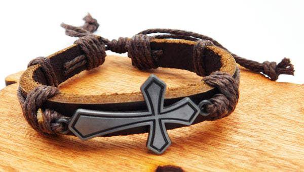 Cross Bracelet Gift Ideas Christian Leather Jewelry