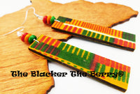 African Kente Earrings Ankara Jewelry Handmade Women Long