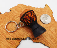 African Drum Keychain Car Accessories Gift Ideas Black Djembe