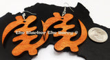 Gye Nyame Wooden Earrings Handmade Jewelry Women