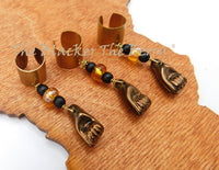 Fist Hair Accessories Set of 3 Dreads Locs Twist Braids Jewelry Handmade