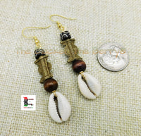 Cowrie Earrings African Ethnic Handmade Women Jewelry Beaded