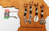 Hair Jewelry Accessories Black White African Locs Dreads Ethnic Afrocentric