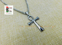 Ankh Charm African Egyptians Stainless Steel Jewelry Necklace 22 Inch