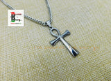 Ankh Charm African Egyptians Stainless Steel Jewelry Necklace 22 Inch