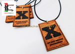 X Necklaces By Any Means Necessary Wooden Black Pendant Jewelry SALE